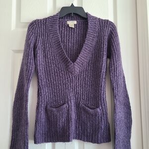 Arizona Jean Company Purple V-Neck Sweater